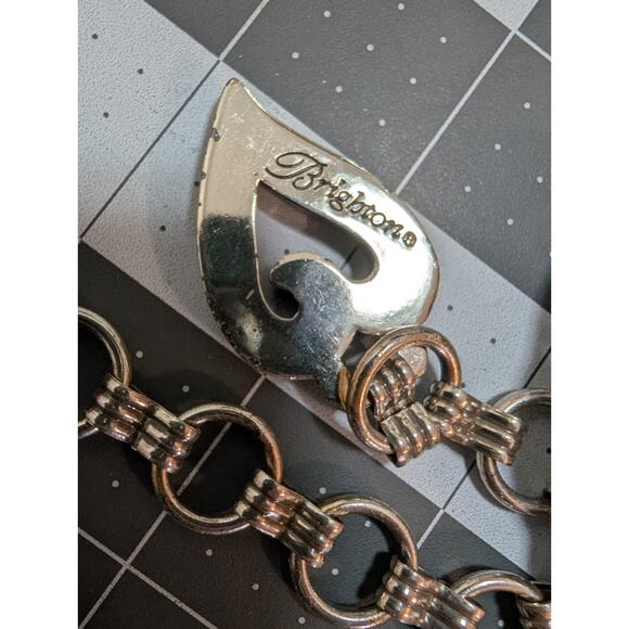 Brighton Belt Silver Bali Silvertone Double Strand L and XL avail READ main image 7